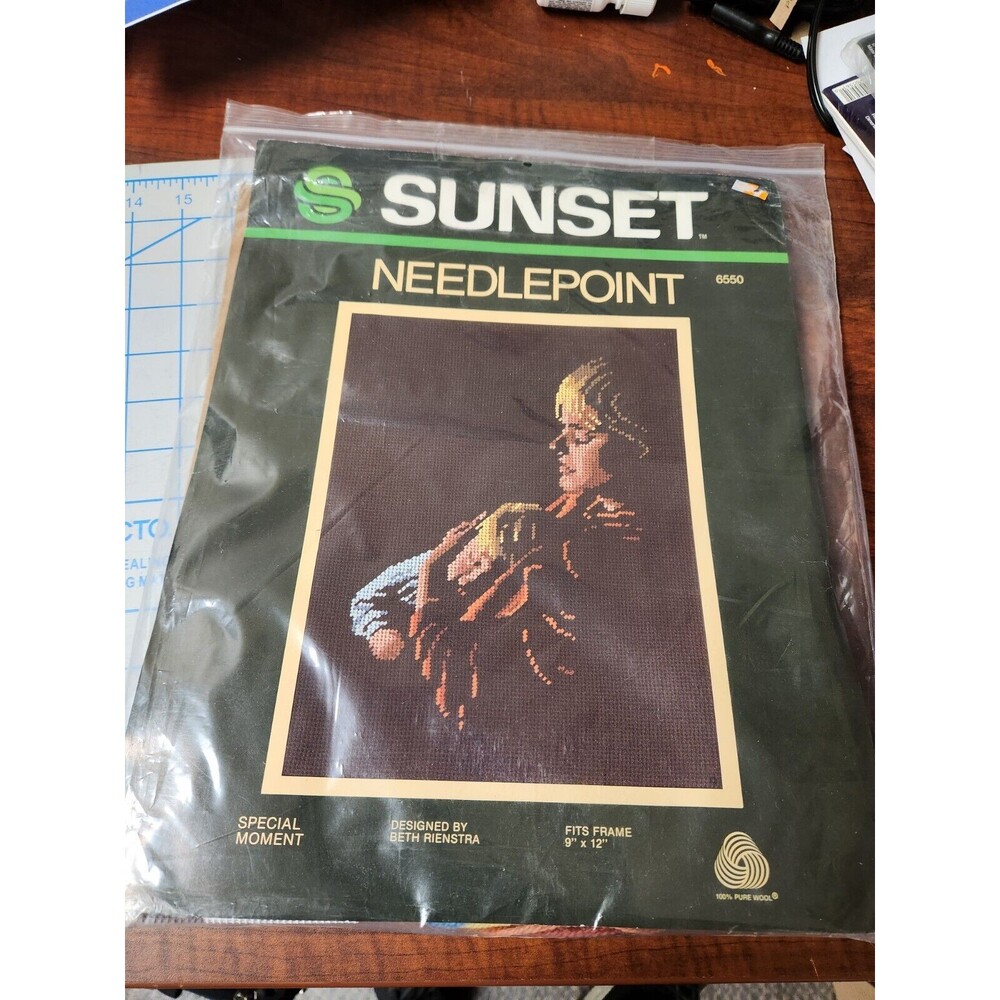 Sunset Needlepoint Kit #S6550 Special Moment Mother & Child Unopened